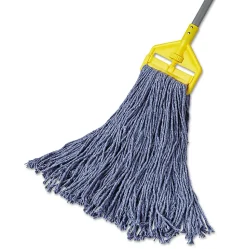 Rubbermaid® Commercial Cotton/Synthetic Cut-End Mop Heads, 24 Oz, 1" Band, Carton Of 12 Mop Heads