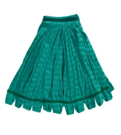 Rubbermaid Commercial 24 Oz. Microfiber Tube Wet Mop, 1" Headband, Green, FGT81306GR00
