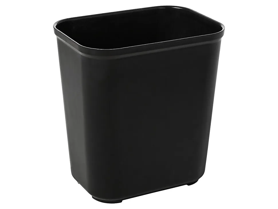 Rubbermaid Commercial Products Fire Resistant Wastebasket 28 QT Black, for Hospitals/Schools/Hotels/Offices (FG254300BLA)