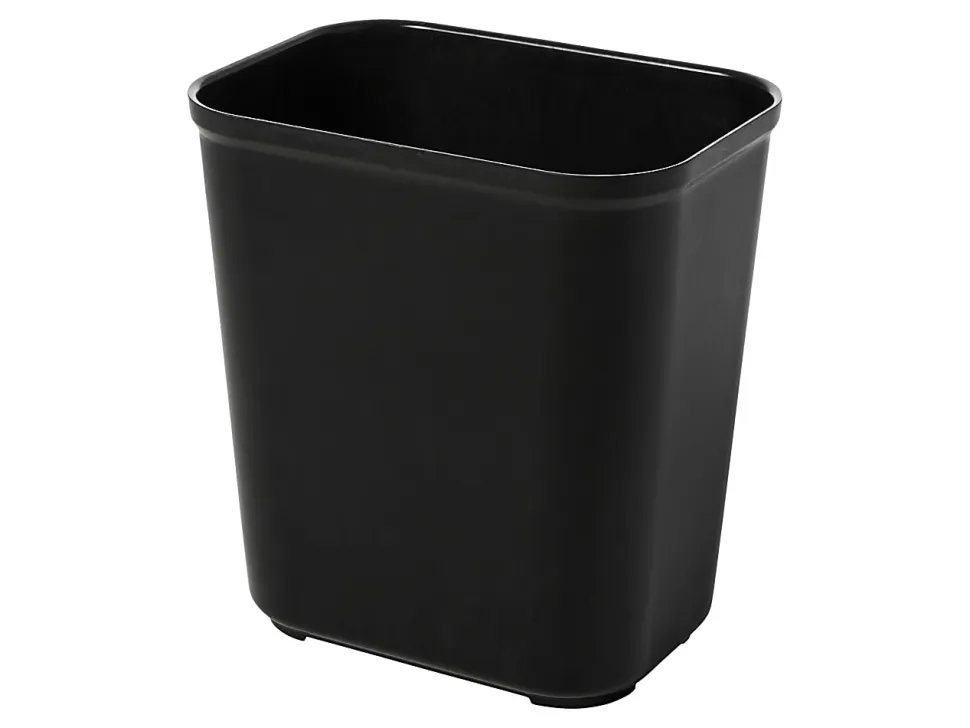 Rubbermaid Commercial Products Fire Resistant Wastebasket 28 QT Black, for Hospitals/Schools/Hotels/Offices (FG254300BLA)