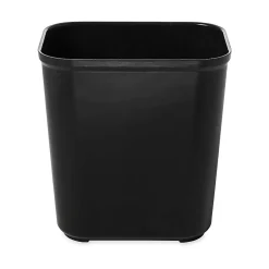 Rubbermaid Commercial Products Fire Resistant Wastebasket 28 QT Black, for Hospitals/Schools/Hotels/Offices (FG254300BLA)