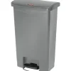 Rubbermaid Commercial Slim Jim 13G Front Step Container - Step-on Opening - 13.21 gal Capacity
