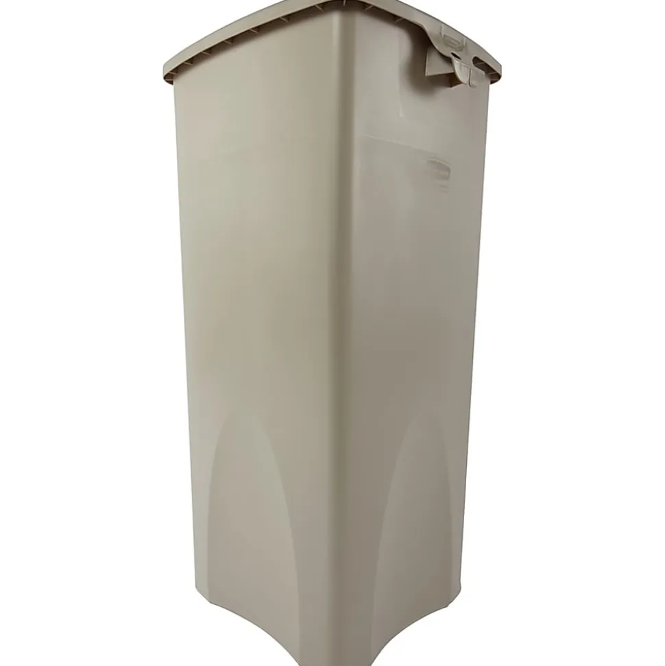 Rubbermaid Commercial Untouchable Square Container - 23 gal Capacity - Square - Crack Resistant - 32.9"x16.5"x 15.5" Depth - Plastic - Beige