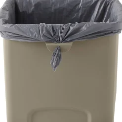 Rubbermaid Commercial Untouchable Square Container - 23 gal Capacity - Square - Crack Resistant - 32.9"x16.5"x 15.5" Depth - Plastic - Beige