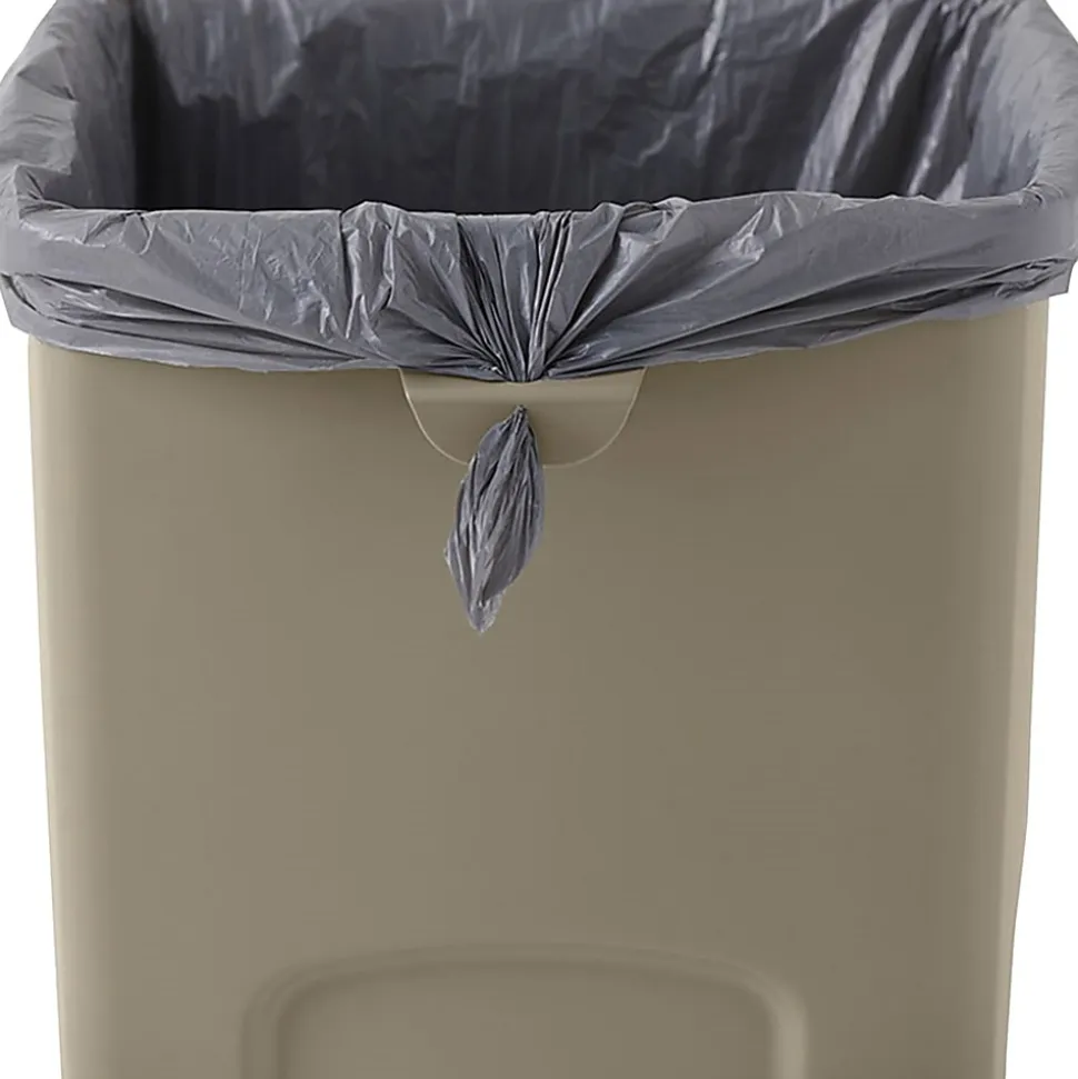 Rubbermaid Commercial Untouchable Square Container - 23 gal Capacity - Square - Crack Resistant - 32.9"x16.5"x 15.5" Depth - Plastic - Beige