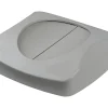 Rubbermaid® Commercial Untouchable Plastic Swing Top Lid, 16" x 4", Black