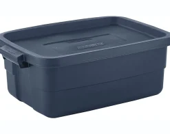 Rubbermaid® Roughneck Tote With Lid, 10 Gallons, 8-7/8
