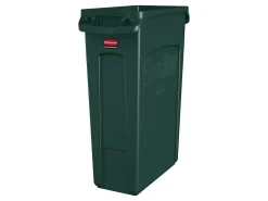 Rubbermaid® Slim Jim Rectangular Polyethylene Vented Waste Receptacle, 23 Gallons, Green