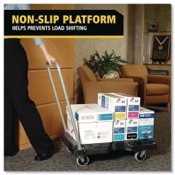 Rubbermaid® Utility-Duty Home/Office Cart, 250 lb Capacity, 20.5 x 32.5, Platform, Black