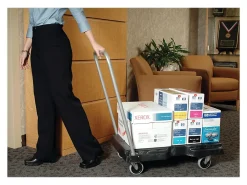 Rubbermaid® Utility-Duty Home/Office Cart, 250 lb Capacity, 20.5 x 32.5, Platform, Black