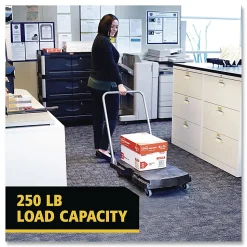 Rubbermaid® Utility-Duty Home/Office Cart, 250 lb Capacity, 20.5 x 32.5, Platform, Black
