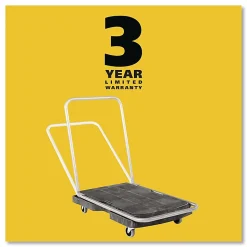 Rubbermaid® Utility-Duty Home/Office Cart, 250 lb Capacity, 20.5 x 32.5, Platform, Black