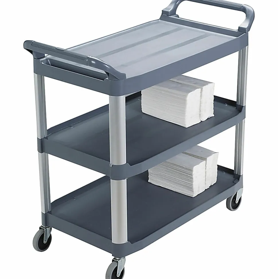 Rubbermaid Xtra Utility Cart, 37 4/5"H x 40 3/5"W x 20"D, Gray