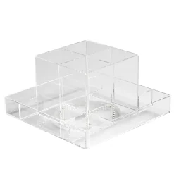 Russell & Hazel Acrylic Carousel Organizer, 4-1/4”H x 8”W x 8”D, Clear