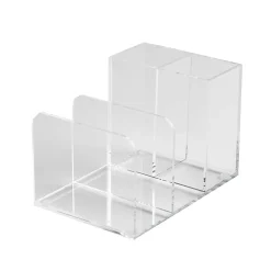 Russell & Hazel Acrylic Desktop Organizer, 4āH x 6āW x 4āD, Clear