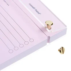 Russell & Hazel Acrylic Drafter Notepad, 4” x 8-1/2”, Blush