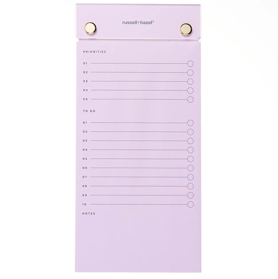 Russell & Hazel Acrylic Drafter Notepad, 4” x 8-1/2”, Blush
