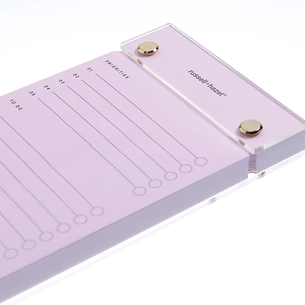 Russell & Hazel Acrylic Drafter Notepad, 4” x 8-1/2”, Blush