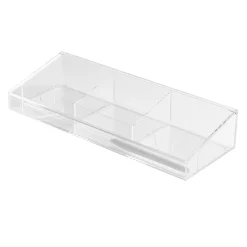 Russell & Hazel Acrylic Dry-Erase Desktop Organizer, 2-1/2”H x 14”W x 5”D, Clear