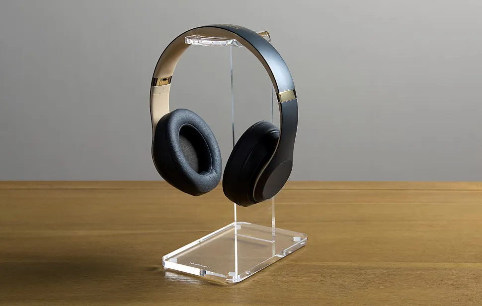 Russell & Hazel Acrylic Headphone Stand, 10”H x 6”W x 4”D, Clear