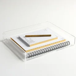 Russell & Hazel Acrylic Inbox, 2-1/8”H x 12-3/8”W x 10”D, Clear