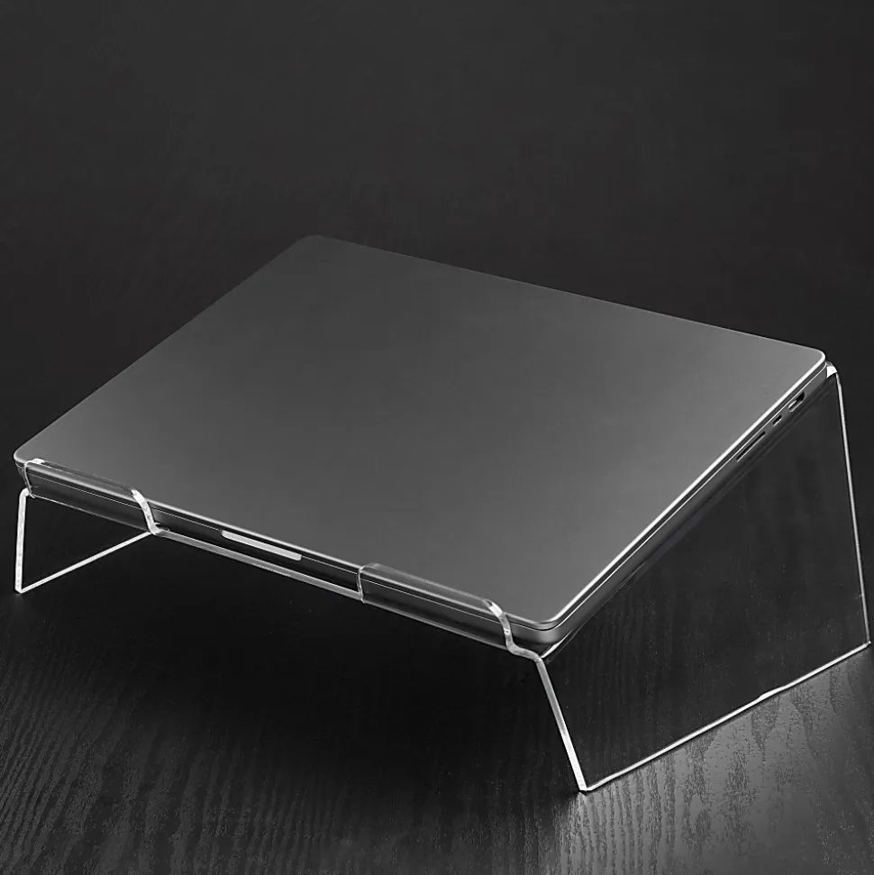 Russell & Hazel Acrylic Laptop Stand For 16” Laptops, 6”H x 16-5/8”W x 10-3/4”D, Clear