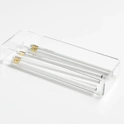 Russell & Hazel Acrylic Long Bloc For Desk Organization, 9” x 3” x 1-1/2”, Clear