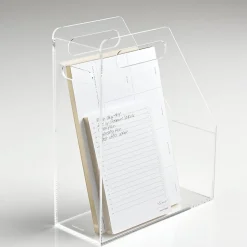 Russell & Hazel Magazine File Box For Papers, Files, Magazines Or Books, 10"L x 4"W x 12"H, Clear