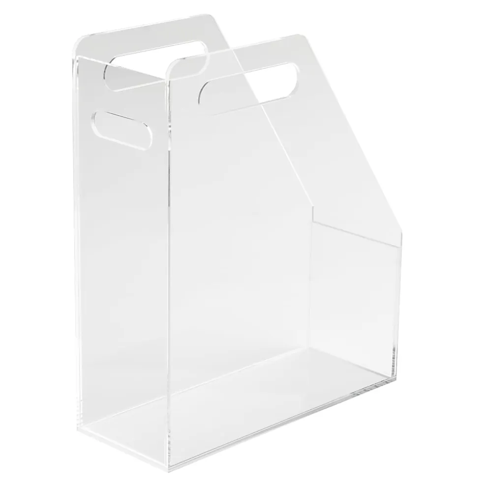 Russell & Hazel Magazine File Box For Papers, Files, Magazines Or Books, 10"L x 4"W x 12"H, Clear
