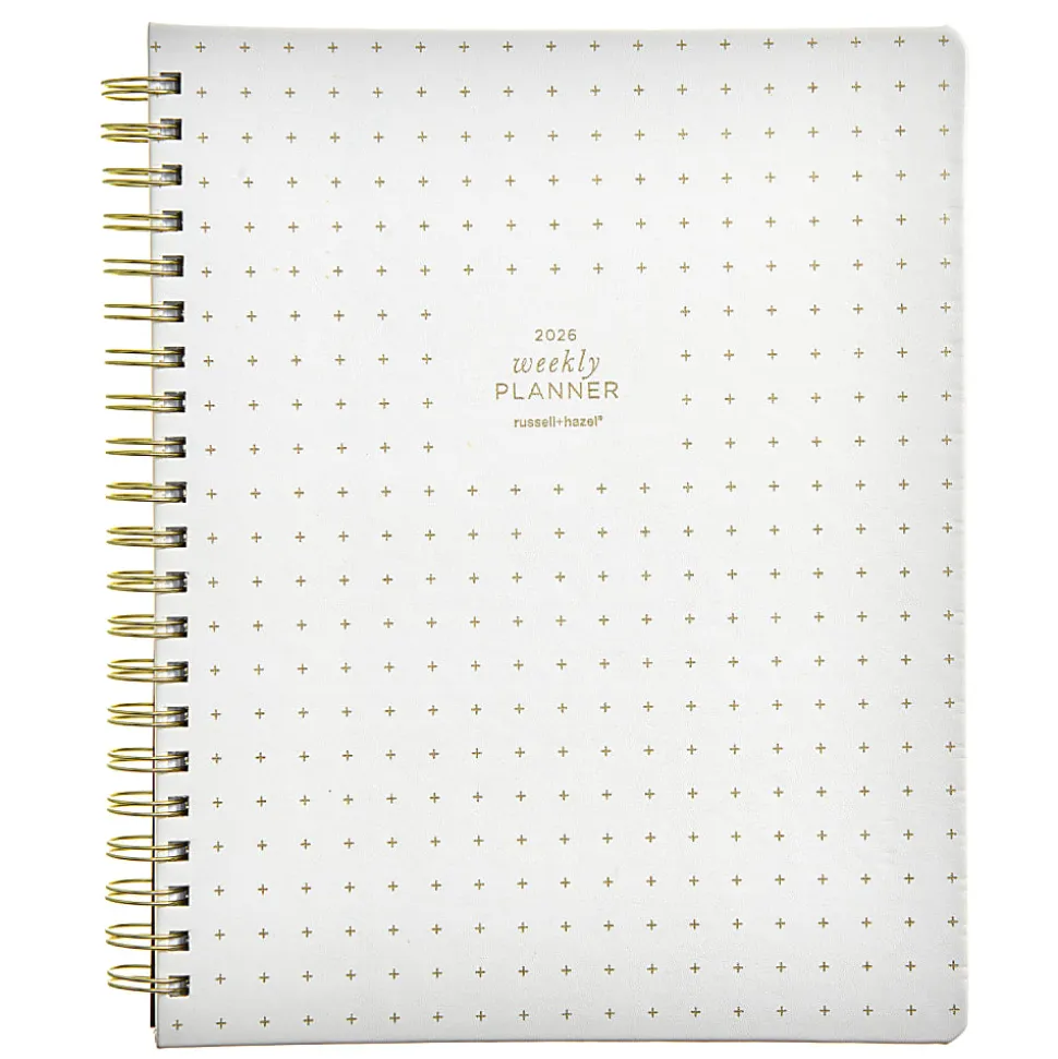 2026 Russell & Hazel Weekly Planner, 9" x 11", Bone, January To December 2026, 105851