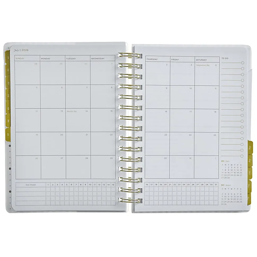 2026 Russell & Hazel Weekly Planner, 6" x 8", Blush Bookcloth, January To December, 105863