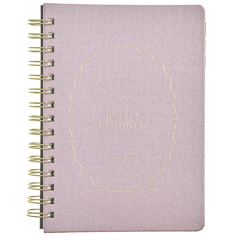 2026 Russell & Hazel Weekly Planner, 6" x 8", Blush Bookcloth, January To December, 105863