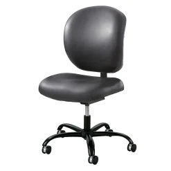 Safco® Alday™ 24/7 Task Chair, Faux Leather, Black