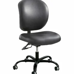 Safco® Alday™ 24/7 Task Chair, Faux Leather, Black