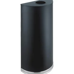 Safco® Half-Round Receptacle, 12.5 Gallons, Black