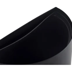 Safco® Half-Round Receptacle, 12.5 Gallons, Black
