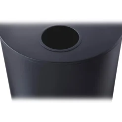 Safco® Half-Round Receptacle, 12.5 Gallons, Black