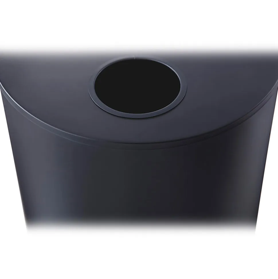 Safco® Half-Round Receptacle, 12.5 Gallons, Black