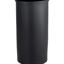 Safco® Half-Round Receptacle, 12.5 Gallons, Black