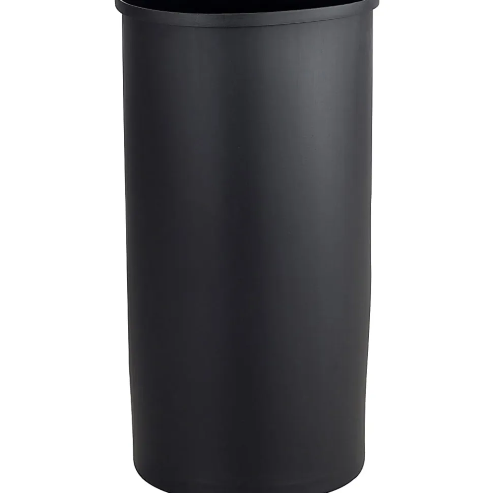 Safco® Half-Round Receptacle, 12.5 Gallons, Black