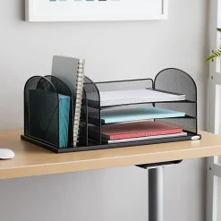 Safco® Horizontal Mesh Desk Organizer, 8 1/4
