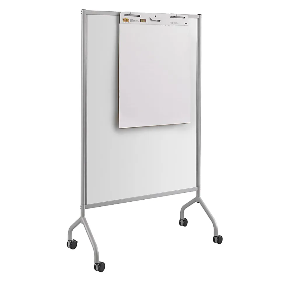 Safco® Impromptu® Full Magnetic Dry-Erase Whiteboard Screen, 42" x 72", Steel Frame With Gray Finish