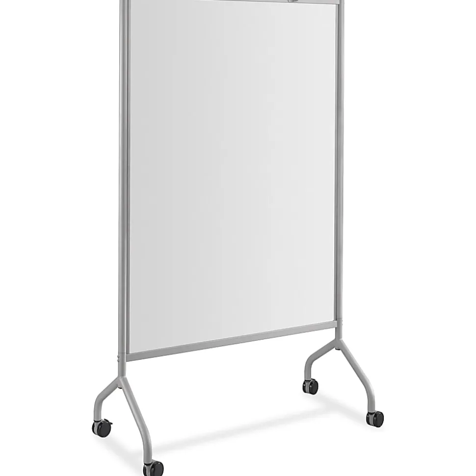 Safco® Impromptu® Full Magnetic Dry-Erase Whiteboard Screen, 42" x 72", Steel Frame With Gray Finish