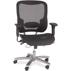Safco® Lineage™ Big & Tall Mesh Task Chair, Black/Silver