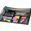 Safco® Mesh Steel 7-Compartment Storage Organizer, 2 12/16" x 13" x 8 12/16", Black