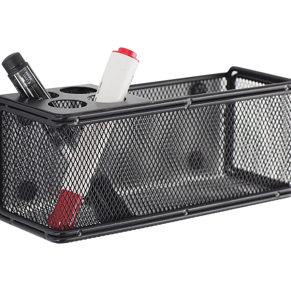 Safco Onyx Mesh Magnetic Marker Basket, Small Size, Black