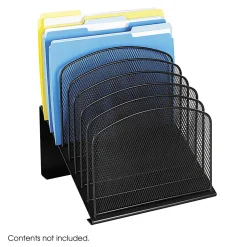 Safco® Onyx Mesh 8-Tier Desk Organizer, 14"H x 11 3/4"W x 10 3/4"D, Black