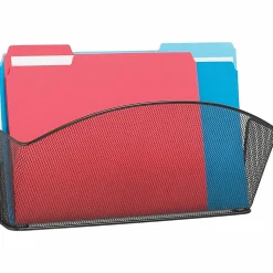 Safco® Onyx Mesh Wall Pocket, Legal Size, Black