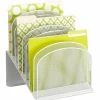 Safco® Onyx Wire Mesh 8-Tier Desktop Organizer, 14"H x 11 13/16"W x 10 13/16"D, White