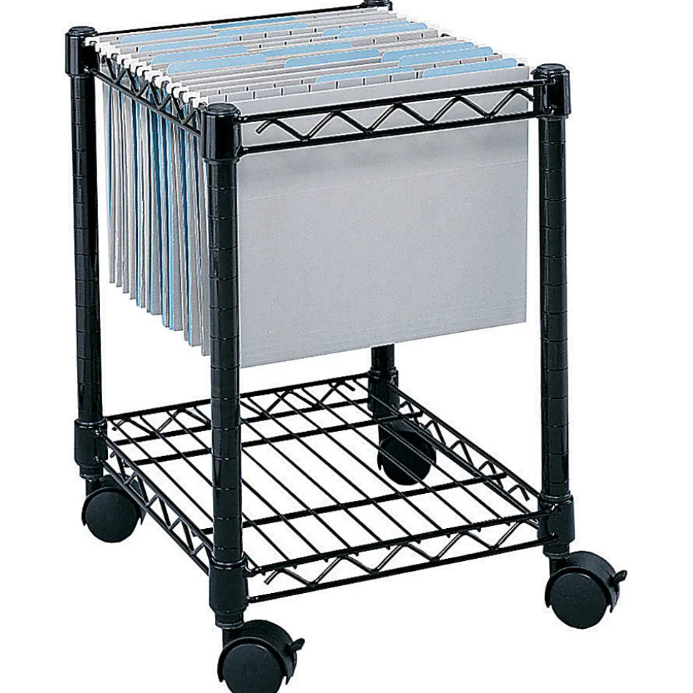 Safco® Rolling Cart, Letter/Legal, Black